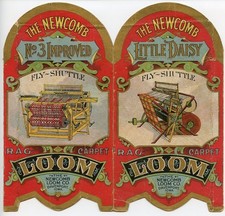1890s Newcomb Loom Co Little Daisy Fly Shuttle Loom Carpet Rag Davenport Iowa Ad