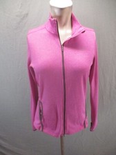 NIKE DRI-FIT Size M Womens Pink Full Zip Stand Collar Pocket Track Jacket 231