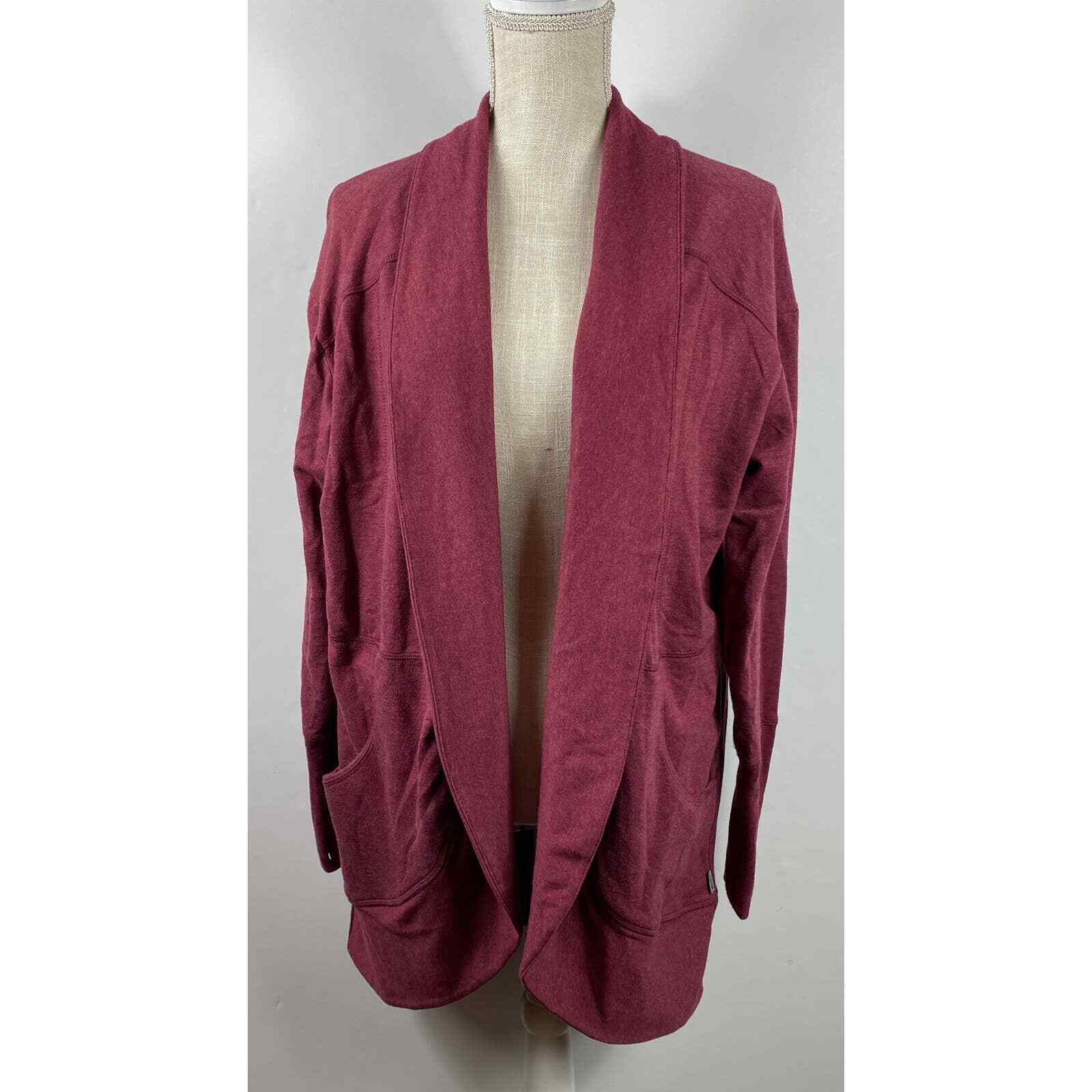 eddie bauer camp fleece wrap cardigan