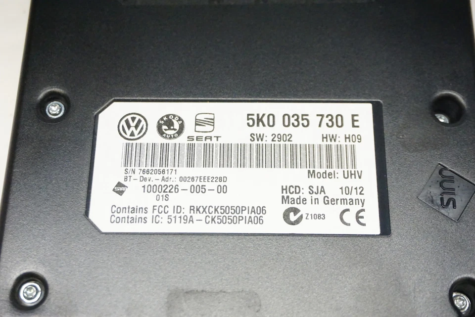 Volkswagen Golf R 2012 2013 módulo de control de interfaz 5K0035730E Foto 2 de 2