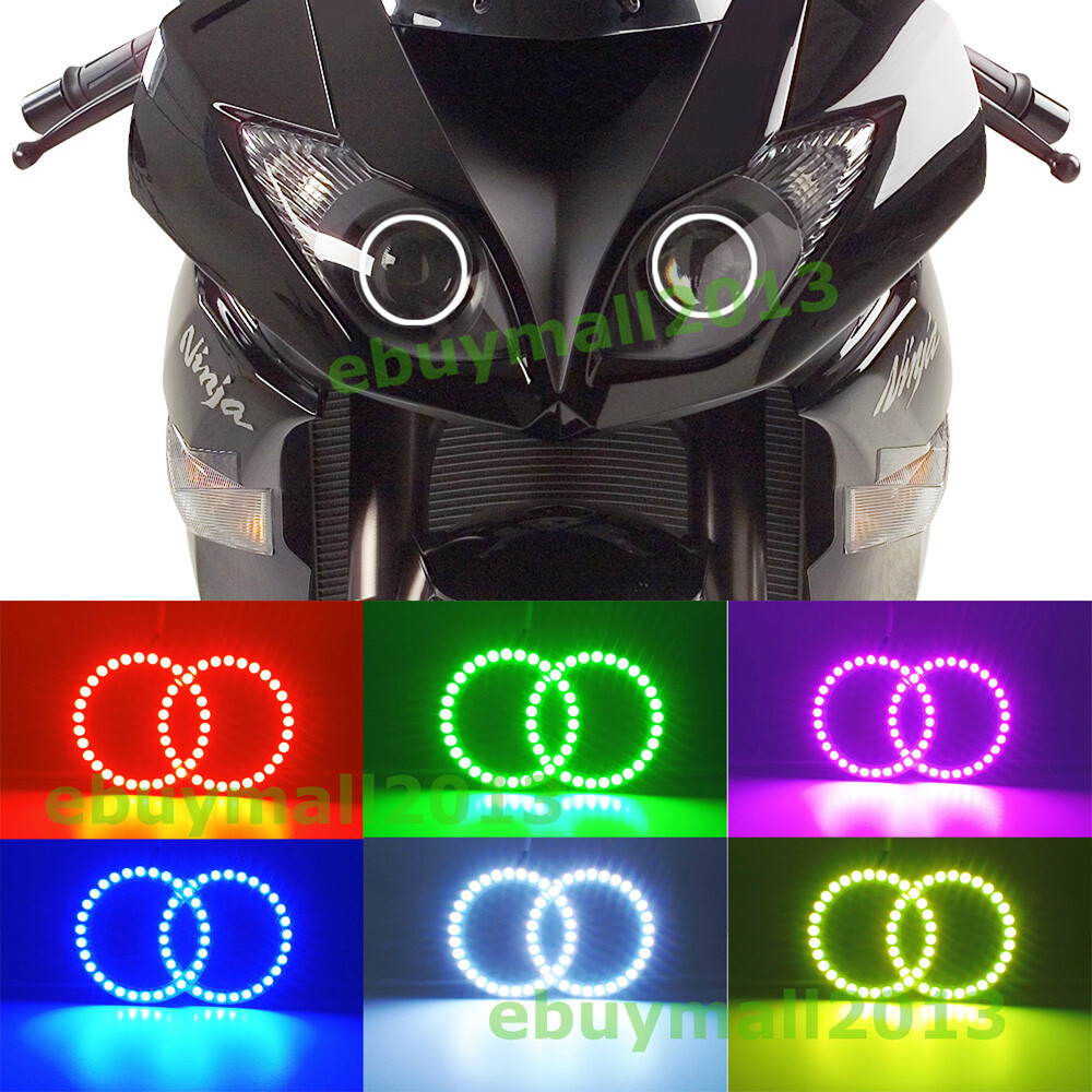 BT App RGB LED Halo Ring for Kawasaki Ninja ZX6R Demon Devil