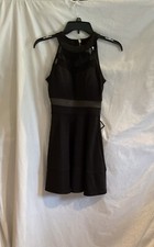 Emerald Sundae Juniors  XXS Black High Neck Sleeveless Cocktail Party Dress NWT