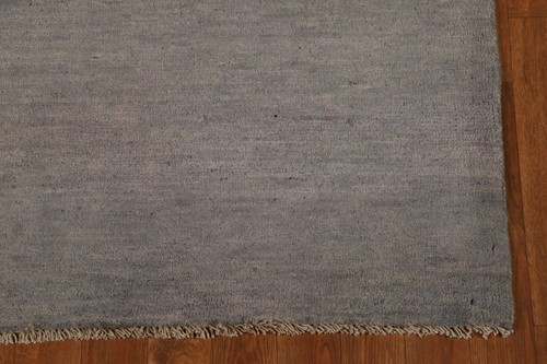 Elegant Handcrafted Gabbeh Solid Grey Wool Runner Rug - Limited Edition" 3x10 - Picture 5 of 16