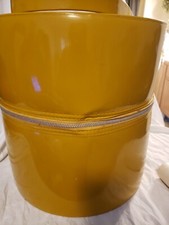 Vintage Hat Wig Box Sealtron -Mustard Yellow