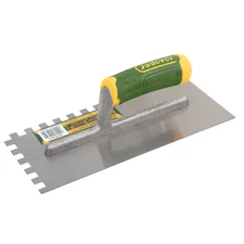 Jadever 11×4.7" Plastering Trowel with SQ Teeth, Fit for Tile Work