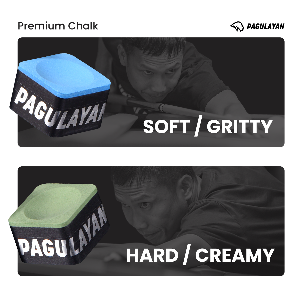 Pagulayan Green Pool Cue Chalk Premium Billiard Chalk Anti-Miscue