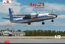 1/72 Amodel 72356 Antonov AN-24 Early version Aeroflot livery