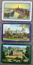 Vintage swap playing cards English Named Scenes and castles