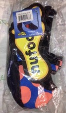 NEW Nufoot Indoor Shoe Dandie Ballet Flats Blue Pink Dot X-Small Girl Youth 1-3
