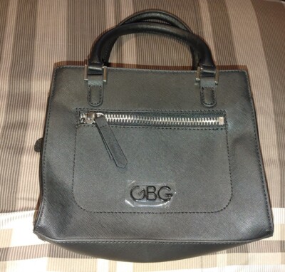 GBG Bag Black Leather Small Handbag Purse