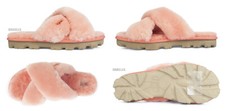 UGG Fuzzette Beverly Pink Fur Slippers Womens Size 6 NIB