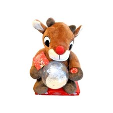 New Christmas Rudolph the Red Nose Reindeer Light Up Musical Plush Message Pal