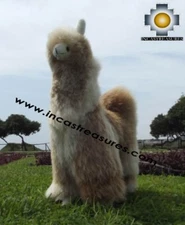 100% Baby Alpaca Fur Long Hair GIANT LLAMA 28" inch(Free Shipping Worldwide)