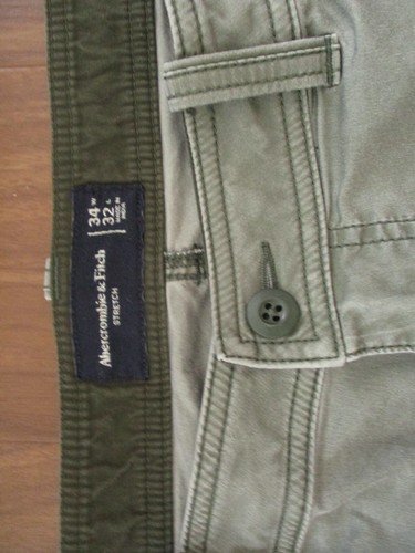 Vintage Abercrombie & Fitch Cargo Pants Mens Size 34x32 Green Paratrooper Baggy - Picture 7 of 23