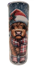 Christmas baby Cow 20oz  Insulated Stainless Skinny Sublimation Tumbler