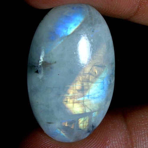 Cabujón de piedra lunar arco iris 100 % natural piedra preciosa suelta precio al por mayor Moon75321 - Imagen 5 de 30