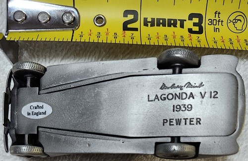 1939 Lagonda V12, Vintage Danbury Mint Pewter Model. READ DESCRIPTION. - Picture 10 of 10
