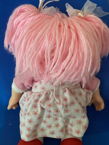 Vtg Baby Doll, Cute Face, Girl; Pink hair, Blue eyes, Freckles, - Picture 7 of 8