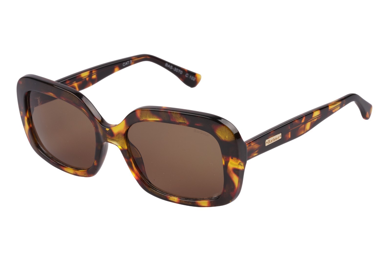 Barbour Womens Sunglasses - BAS-3070-102 - Tort Frame - Brown Lens - 53x17x140