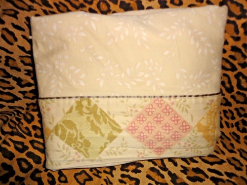 CROSCILL ELLA FLORAL PATCHWORK PINK GREEN GOLD QUEEN FLAT SHEET 86 X 94 - Picture 7 of 9