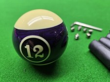 2 Inch Pool Ball Purple Marbled No.12 Gear Knob & Adapters NEW