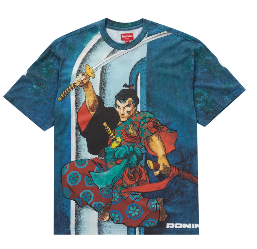 Supreme Ronin Short Sleeve Top T-Shirt AOP Print SS23 Mens Size
