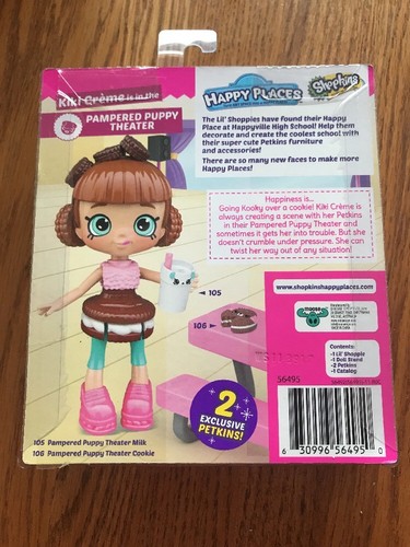 Shopkins Happy Places Pampered Puppy Theater *KIKI CREME* Lil' Shoppie Pack 5+ - Picture 2 of 2