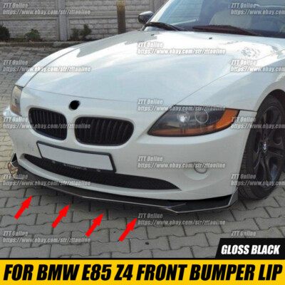 BMW Z4 E85フロントバンパーリップ ブラック BMW Z4 E85 E86 後期 フロント リップ スポイラー : Global