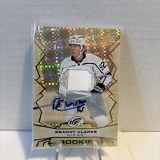 2022-23 UD ICE HOCKEY GOLD ROOKIE AUTOGRAPH PATCH #133 BRANDT CLARKE /99