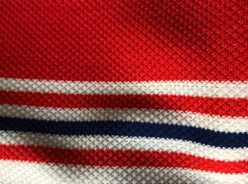 Vintage 60s Mod Go Go Dress Red Navy White Striped Belted Sz M - Picture 9 of 11
