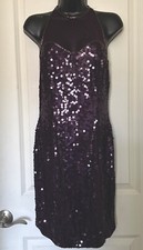 80s Vintage Niteline by Della Roufogali Beaded Sequined Shimmer Dress, Size 8
