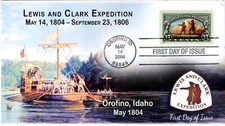 AO-3854-1, 2004, Lewis and Clark Expedition FDC, Add On Cachet, Orofino ID, SC 3