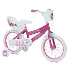 Bicicletta da Bambina 16 Pollici Princess con Rotelle Bici Mountain Bike Bimba