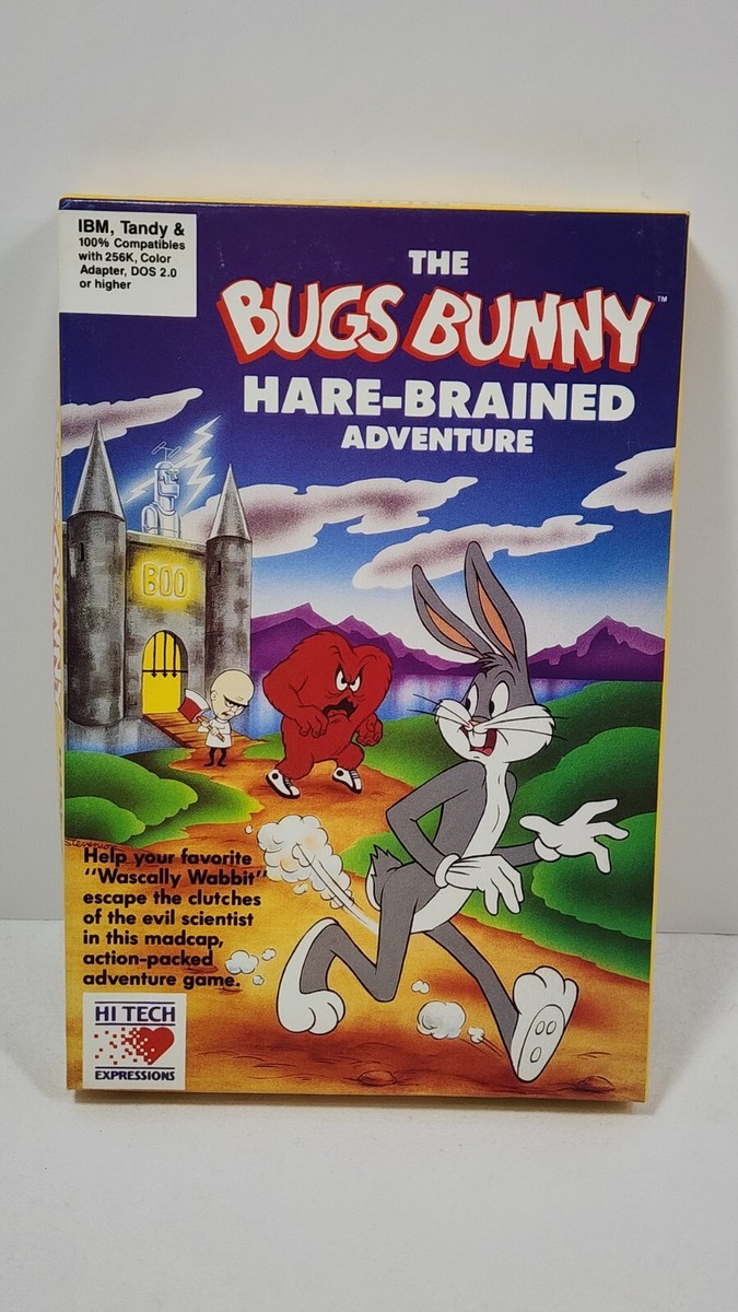  Bashful Bunny largeヒゲ 廃盤 旧型 VINTAGE The Bugs Bunny Hare-Brained Adventure IBM PC, Tandy Game