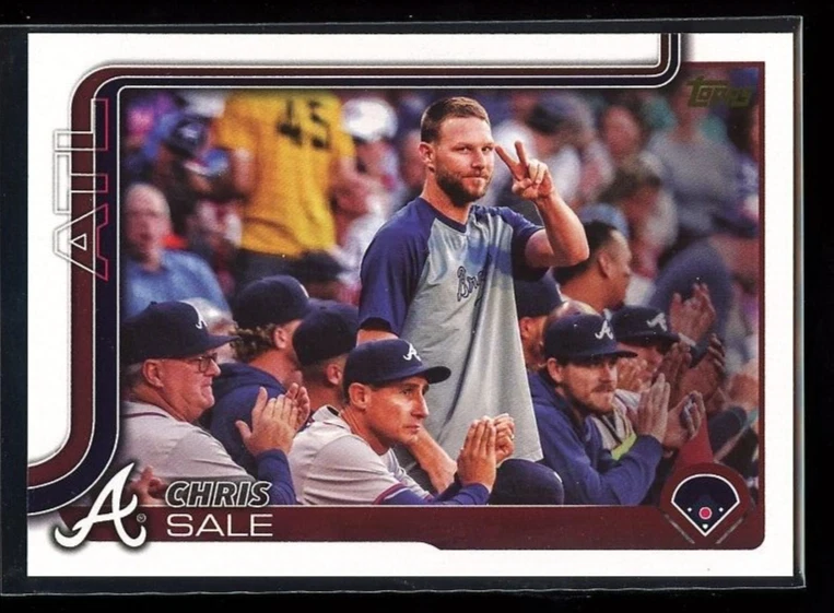 Chris Sale Topps 2025 Series 1 SSP Golden Mirror #316 Braves