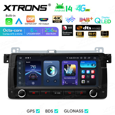 XTRONS 8,8'' 1 DIN Android 14 Autoradio 8-Core 8GB+256G GPS WIFI NAVI für BMW E46