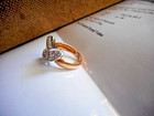 NWT YELLOW/WHITE 18K GOLD WITH DIAMONDS RING BY SALAVETTI AIG REPORT 7.1 g — photo 2