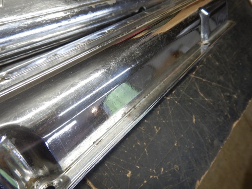 55 CHEVROLET SCRIPT CORVETTE 265 CHROME VALVE COVERS w STAGGER HOLES 56 57 58 - Picture 9 of 10