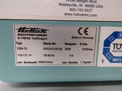 Hettich EBA 21 Blood Tube Centrifuge with 1126 Rotor - Great Condition! - Picture 12 of 14
