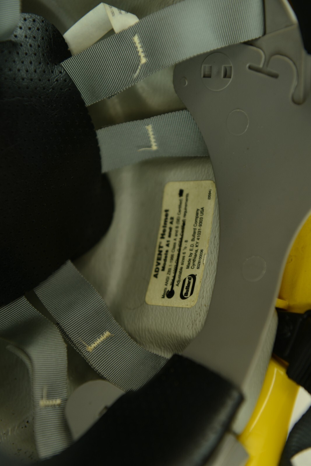 E.D. Bullard Yellow Advent Firefighter Helmet W/ Goggles