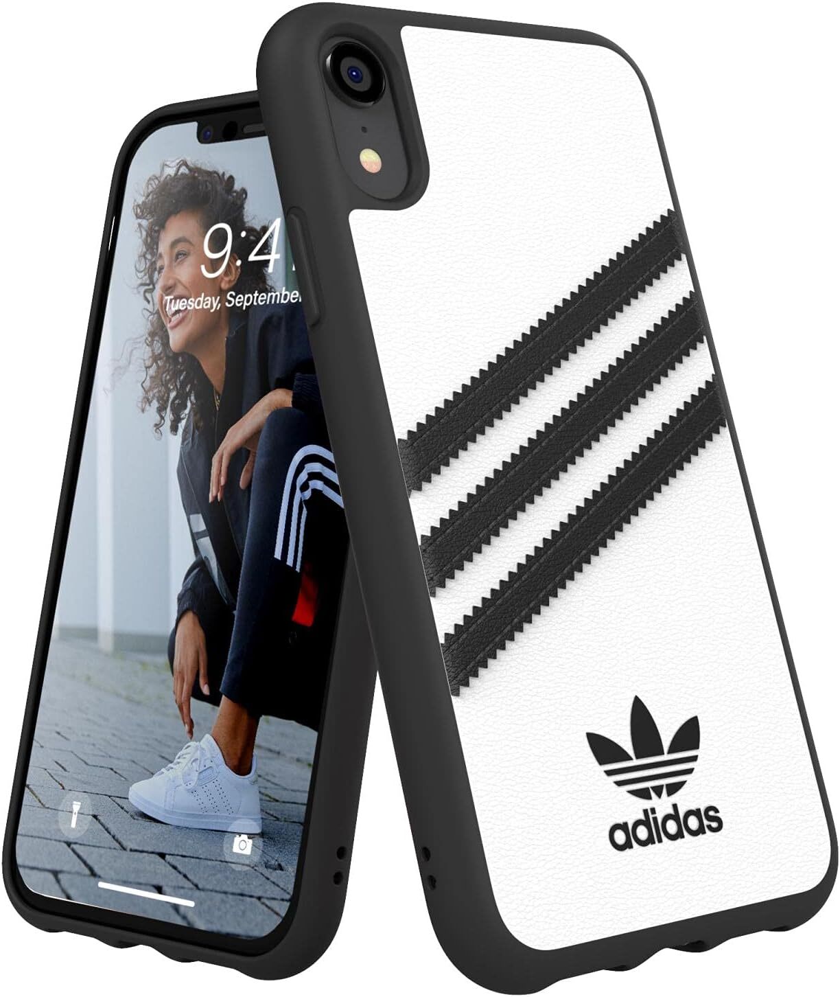 Adidas Originals, cover per iPhone XR, modellato, Bianco/Nero