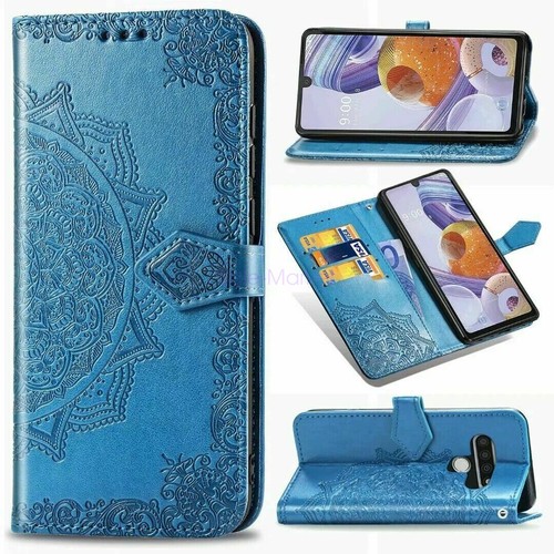 For LG Velvet 5G K61 Stylo 6 Embossed Leather Case Wallet Flip Card Holder Cover - Picture 8 of 19