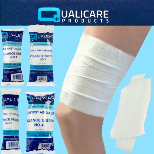 Thick Padded Wound Dressing Sterile Fabric Bandage First Aid SMALL