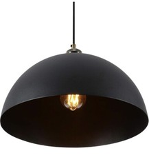 Vintage Pendant Light Retro Farmhouse Dome Pendant Dome Lamp Chandelier Black