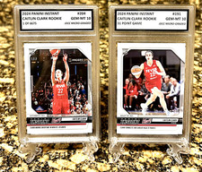 2 CAITLIN CLARK ROOKIE Lot 2024 PANINI INSTANT GRADED GEM-MT 10 #191 & #204. COA