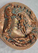 Placa en relieve bronceada Studio Dante Di Volteradici Ghiberti's The Creation of Eva