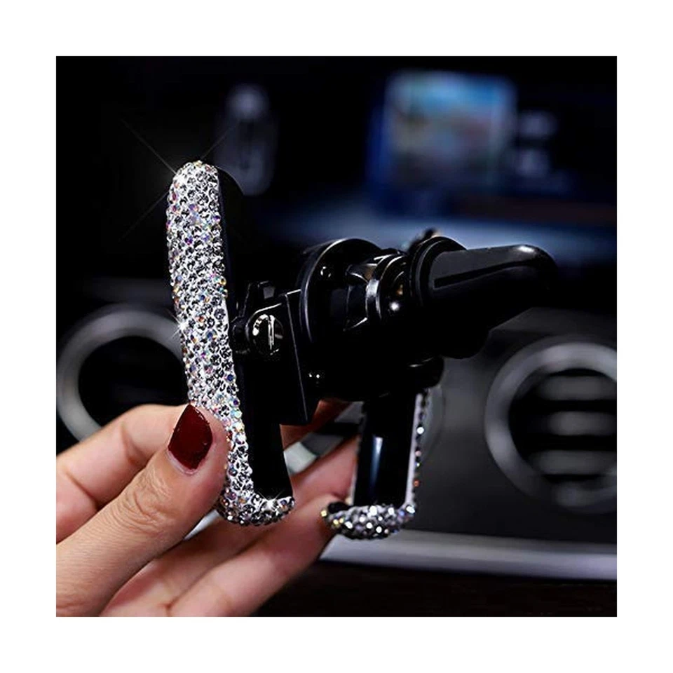 Bling Car Phone Holder Mini Car Dash Air Vent Automatic Phone Mount Universal... - Image 4 of 4