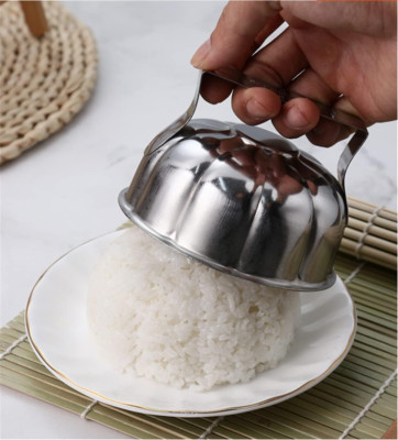 Stainless Steel Flower Petal Shape Fried Rice Press Mold & Egg Fried Rice Pre...