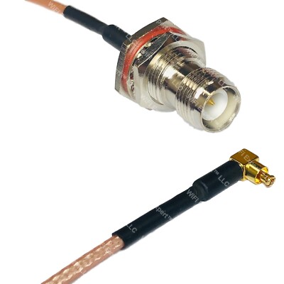 RG316 RP-TNC FEMALE BULKHEAD to MC CARD MALE ANGLE RF Cable Rapid-SHIP LOT
