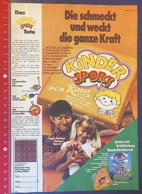 Werbeanzeige/advertisement 1974  :  Ritter Sport Kinder Sport       (O4-1-18-1)
